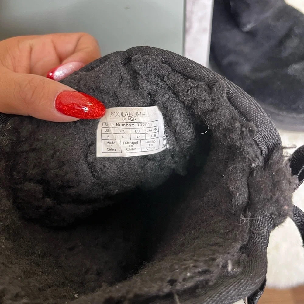 Koolaburra By Ugg Boots Girls Size 5 Youth Black